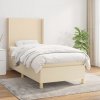 Box spring postel s matrací krémová 90x190 cm textil Krémová 3131798