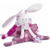 Plyšový zajačik s klipom na cumlík Lapin Cerise Doudou Dummy Holder Doudou et Compagnie v darčekovom balení ružový 17 cm od 0 mes