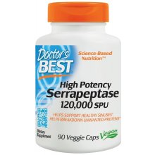 Doctor's Best Serrapeptase 120 000 SPU serapeptáza 90 rostlinných kapsúl
