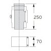 Revizní otvor 0,25m Ø 80/125mm, PP, odkouření pro Kondenzační kotle