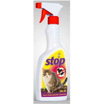 Bio-Enzým Stop Mačka prírodné odpudzovač mačiek na použitie v interiéri aj v exteriéri rozprašovač 500 ml