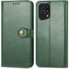VSETKONAMOBIL 42505 LEATHER BUCKLE Peňaženkový obal Oppo Find X5 Pro zelený