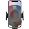 Držiak na mobil do auta, s bezdrôtovým nabíjaním, motorické uchytenie, senzor pohybu, Qi, čierna