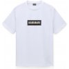 Pánske tričko Napapijri, S-BOX LOGO Biela,Čierna XL