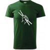 Paličky ruka - Klasické pánske tričko vyššej gramáže - XS ( Fľaškovozelená )