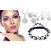 Shamballa náramok alebo set Set biela
