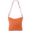 NovaKabelka.sk Ebe Arancio kožená talianska crossbody kabelka oranžová