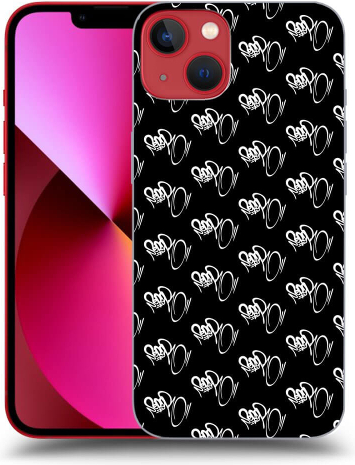 Picasee silikónové Apple iPhone 13 - Separ - White On Black čierne