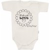 Body krátky rukáv Baby Nellys Made with love béžové