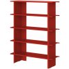 Červená kovová knižnica 120x156x37 cm Hes – noo.ma