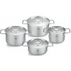 Sada hrncov PURE, 4 ks, strieborná farba, nerezová oceľ, Fissler
