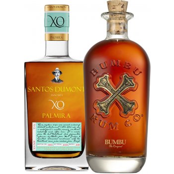 Set Bumbu rum + Santos Dumont XO Palmira 2 x 0,7 l (set)