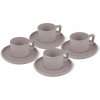 BERLINGERHAUS Súprava hrnčekov na espresso s tanierikom 8 ks 100 ml Taupe Collection