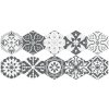 Ambiance Súprava 10 samolepiek na podlahu Hexagons Rosito, 20 × 18 cm
