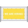 Jansen Display Standardní banner na plot 200 x 100 cm Přijímáme nové zaměstnance Angličtina žlutá, 2000 x 1000 mm