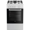 BEK Voľne stojaci plynový sporák Beko FSG52020FW čierny, biely