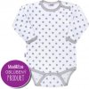 Dojčenské body New Baby Classic II sivé s hviezdičkami - Sivá - 86 (12–18m)