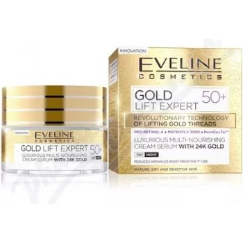 Eveline Gold Lift Expert denný/nočný krém 50+ 50 ml
