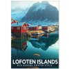 Lofoten Islands - Old School Poster Style (Wall Calendar 2026 DIN A2 portrait), CALVENDO 12 Month Wall Calendar
