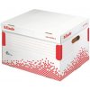 Archívna krabica Esselte Speedbox so sklápacím vekom biela/červená 392×301×334 mm