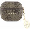 Guess 4G PU Charm púzdro pre AirPods 3 Brown