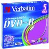 Verbatim DVD-R, Colour, 43557, 4.7GB, 16x, slim box, 5-pack, bez možnosti potlače, 12cm, pre archiváciu dát