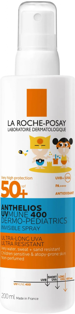 LA ROCHE-POSAY ANTHELIOS Dermo-pediatrics SPF50+, ultraľahký sprej 200ml