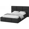 Wilsondo Čalúnená manželská posteľ s úložným priestorom Dony - čierna Rozmer: 140x200