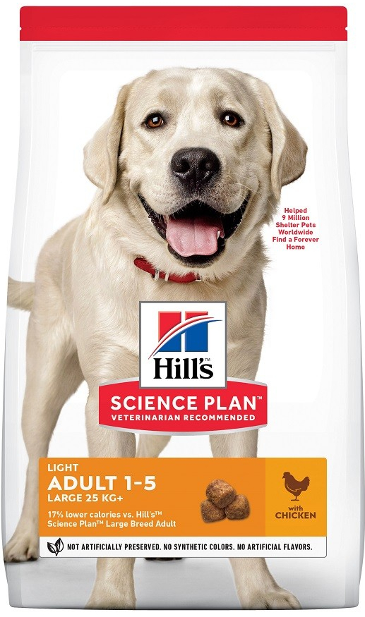 Hill’s Science Plan Adult Light Large Breed krmivo 18 kg.