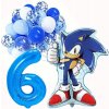 BALÓNY SÚPRAVA BALÓNOV DEKORÁCIE 6. NARODENINY SONIC 22KS