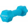 Jednoručná činka Fitforce FDBN 1 KG modrá