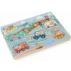 Adam Toys aktívna vkladačka so zvukmi Dopravné prostriedky prírodné