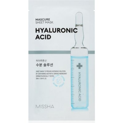 Missha Mascure Hyaluronic Acid hydratačná plátienková maska 28 ml