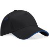Beechfield Kšiltovka B 15C, sandwich, 5 panelová COT53015Cy2799-black/brigh Univerzální Černá/modrá královská