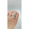 For You, Strieborný prsteň s kryštáľom Swarovski Chessboard 2x10mm číry Crystal, prs-chess-001,