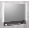 Sapho Integra skrinka 85.5x16.5x70 cm so zrkadlom sivá IN085