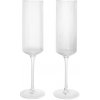 Ferm Living Poháre na šampanské Ripple Flutes, set 2 ks – číre