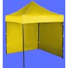 Expodom Párty stan 2x2m – oceľový, Žltá, 2 bočné plachty