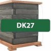 MKSTOR Drevený Záhradný Kvetináč Štvorec z Masívu 33x29x29cm, DK27