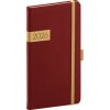 Kapesní diář Twill 2026 bordó-zlatý