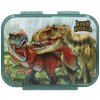 Dino World Bite T-Rex svačinový box na klip se třemi přihrádkami