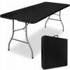 SUPPLIES HOME 180 cm rozkladací cateringový plastový stôl - čierna farba