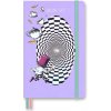 Moleskine 18-mesačný diár Alice in Wonderland 2026-27- tvrdé dosky A5, týždenný, fialový