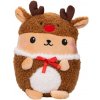 Kawaii Xmas zvieratko plyšové vo vianočnom oblečku Sob
