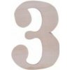 Číslo domu 3 prírodné drevo 180mm