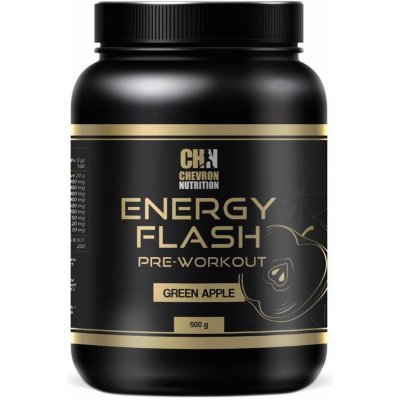 Anabolizér Chevron Nutrition Energy Flash pre-workout 500 g jablko, nakopávač, na použitie (8594198960151)