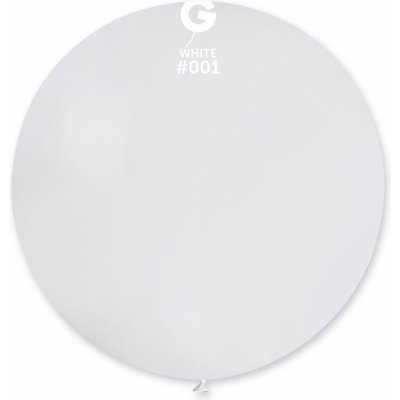 Guľatý pastelový balónik 80 cm biely