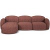 Micadoni Modulárna sedačka Blair, 4-miestna, ľavý roh – červená