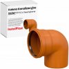 Kanalizačné koleno PVC-U ⌀110/90 vonkajšie oranžové INSTALPLAST