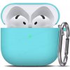 Ochranné pouzdro na Apple Airpods 4, silikónové hladké Farva: Tyrkysová
